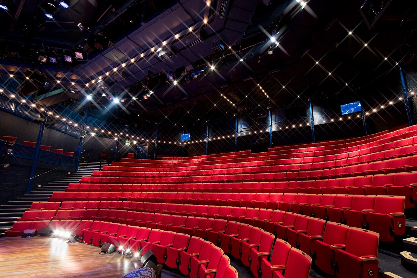 well lit New Wolsey auditorium with empty stage